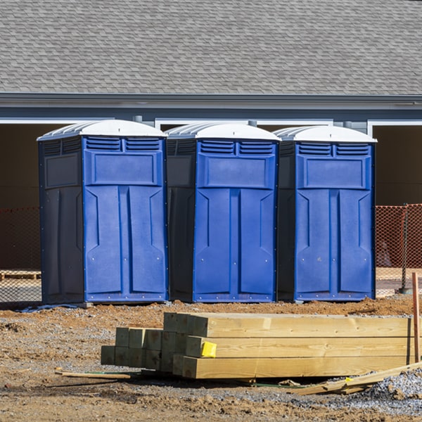 how often are the portable restrooms cleaned and serviced during a rental period in Gates NY